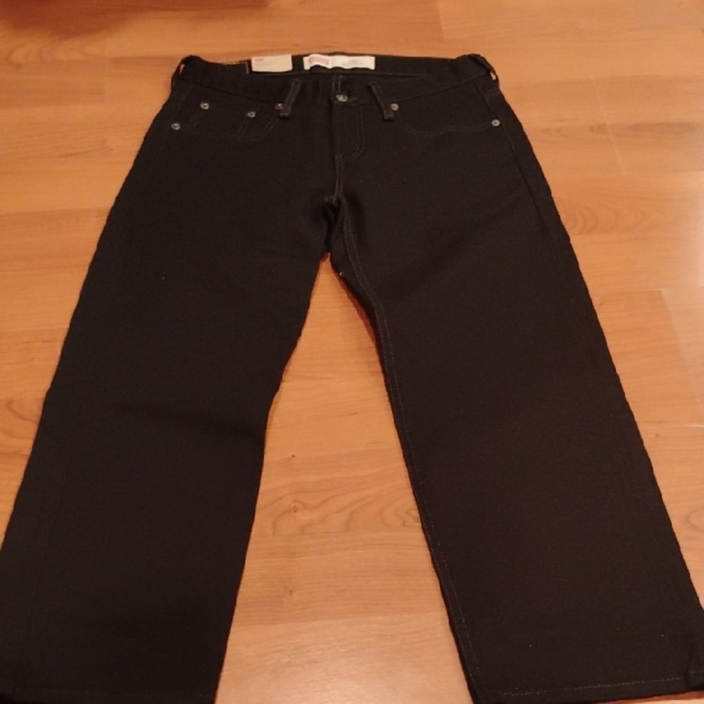 Levi's Boys Dark Black Jeans Size 20 Husky 30x26 New